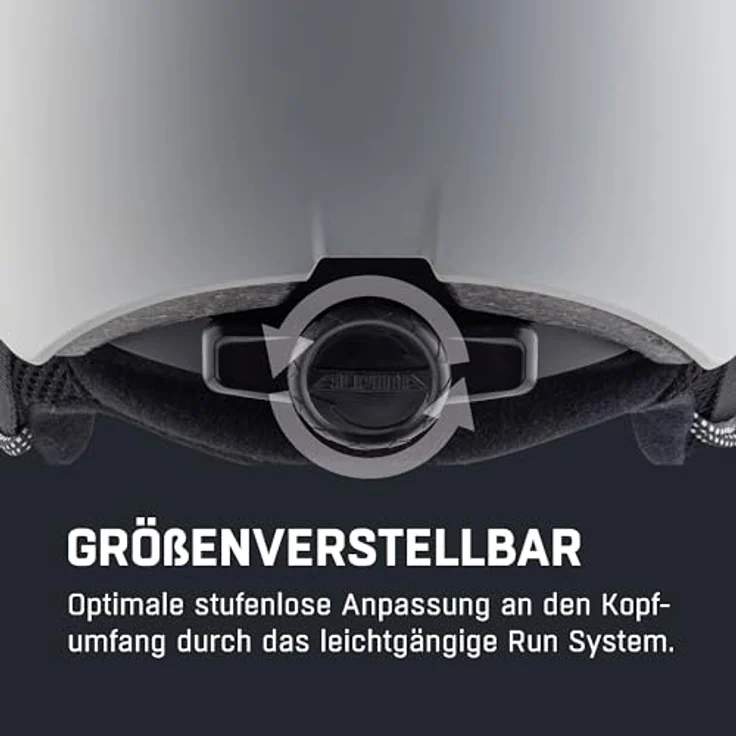 Alpina Arber Visor Q-lite Grey Matt, Größe 58 - 61 cm - Ski- & Snowboardhelm, Farbe Grau – Bild 6
