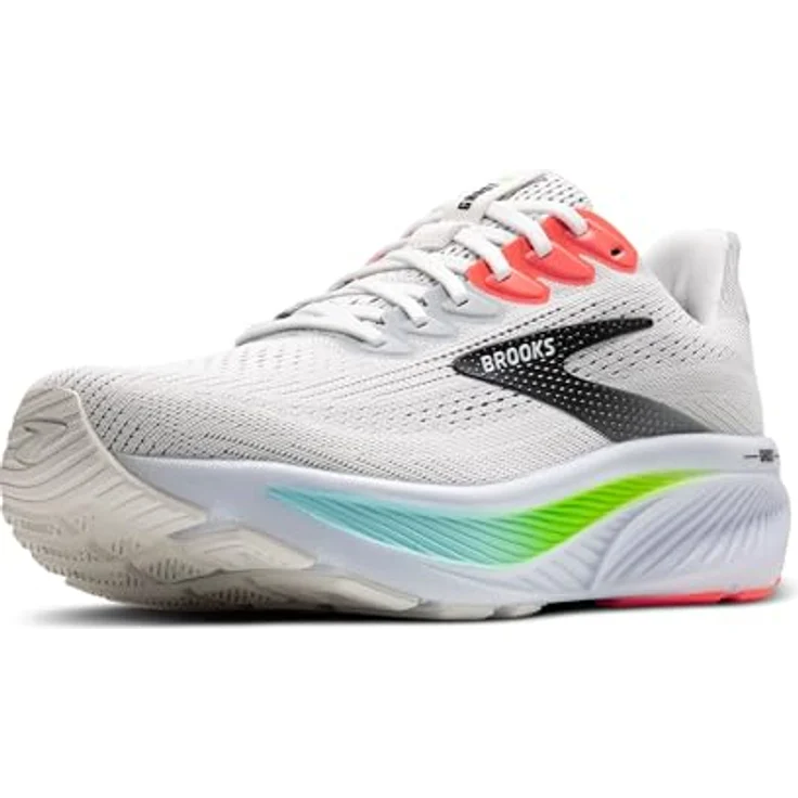 Brooks Ghost 17, Laufschuhe mit Dämpfung und Komfort, ONYX WHITE / MOD GRAY / REFLEC, Größe 47.5 – Bild 1