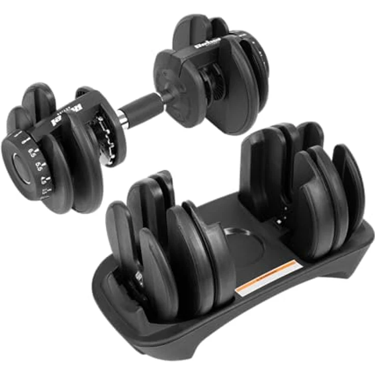Rebel Verstellbare Hantel aus Gusseisen 24 kg, RBA-2303, vielseitig für Krafttraining zu Hause geeignet – Bild 3