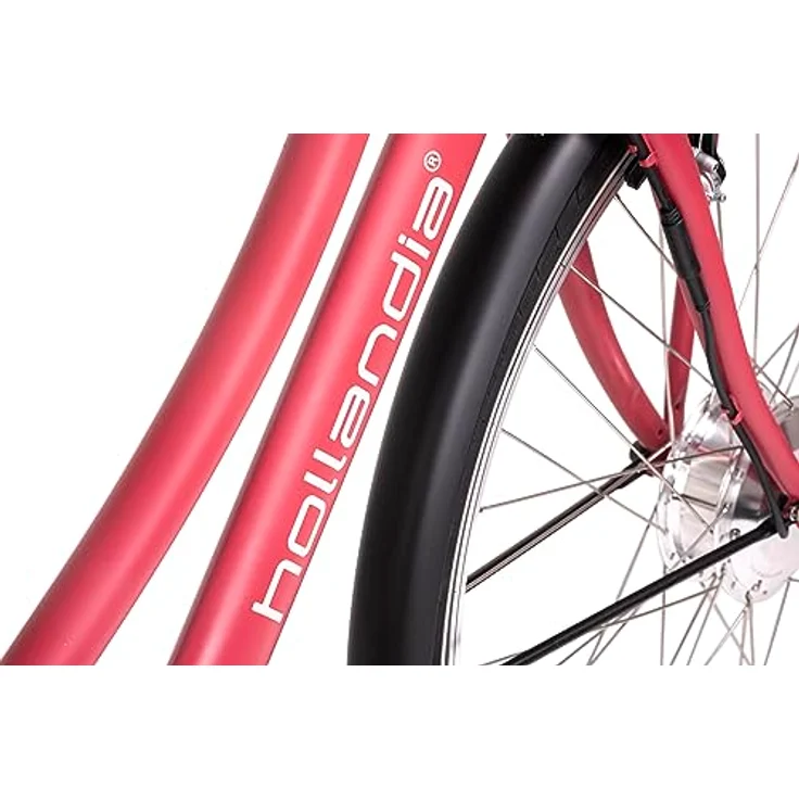 Adore E-Citybike Damen Hollandia Carry on 28'' E-Bike rot 250 Watt Li-Ion 36V/13 Ah 3 Gänge - Preisvergleich – Bild 2