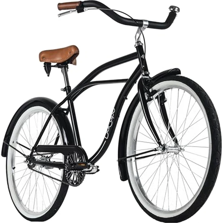DACAPO Beachcruiser Herren 26" Beachrad, Schwarz, Singlespeed, V-Brakes, empfohlen für Körpergrößen 150-185 cm – Bild 5