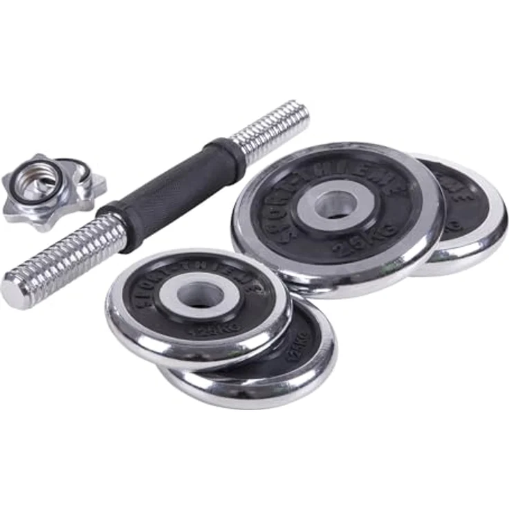 Sport-Thieme Hantel-Set, 10 kg inkl. Koffer | Gummierter Griff | Sehr robust | 4 Chrom-Hantelscheiben mit Gummieinlagen | Für Fitness-Studio oder zu Hause | Markenqualität – Bild 4