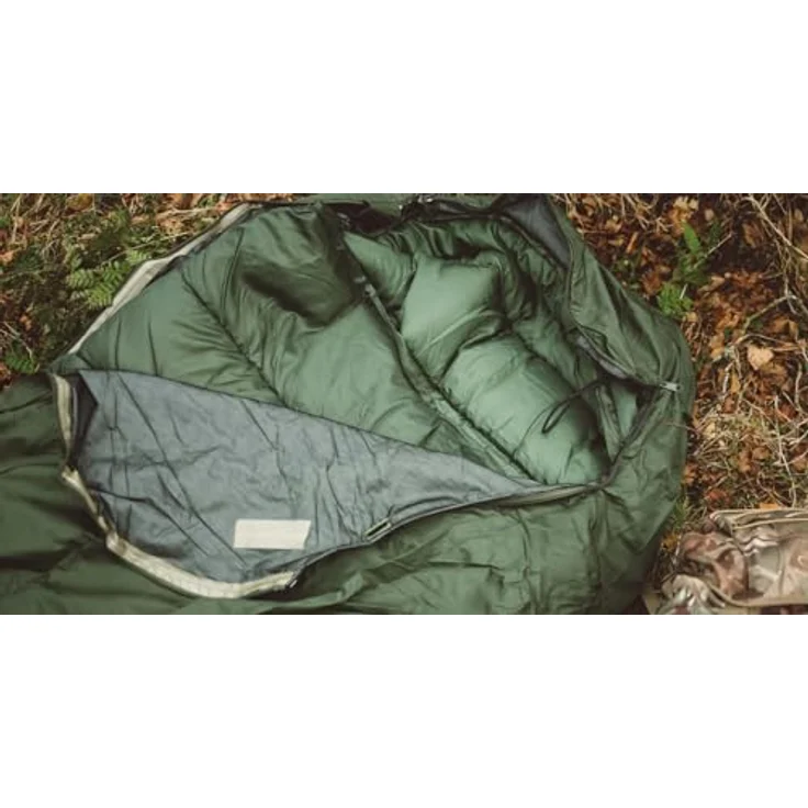 Highlander Trooper 250, Mumienschlafsack 3-Jahreszeiten mit 250g/m² Hohlfaser, warm und schnelltrocknend, inkl. Kompressionssack, für Outdoor und Camping – Bild 2