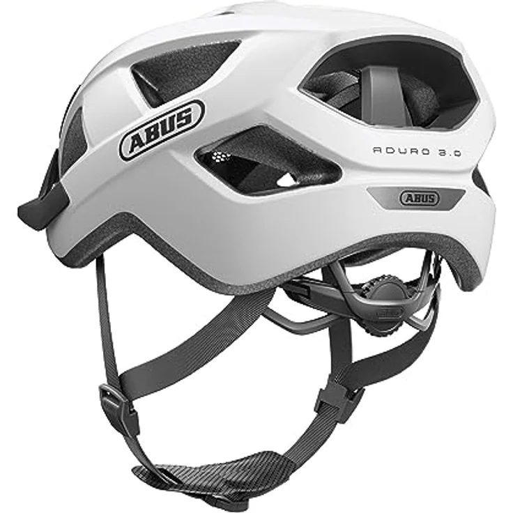 ABUS Fahrradhelm Aduro 3.0 - Stilvolles Design für sportliche Touren - Weiß, Größe L – Bild 6