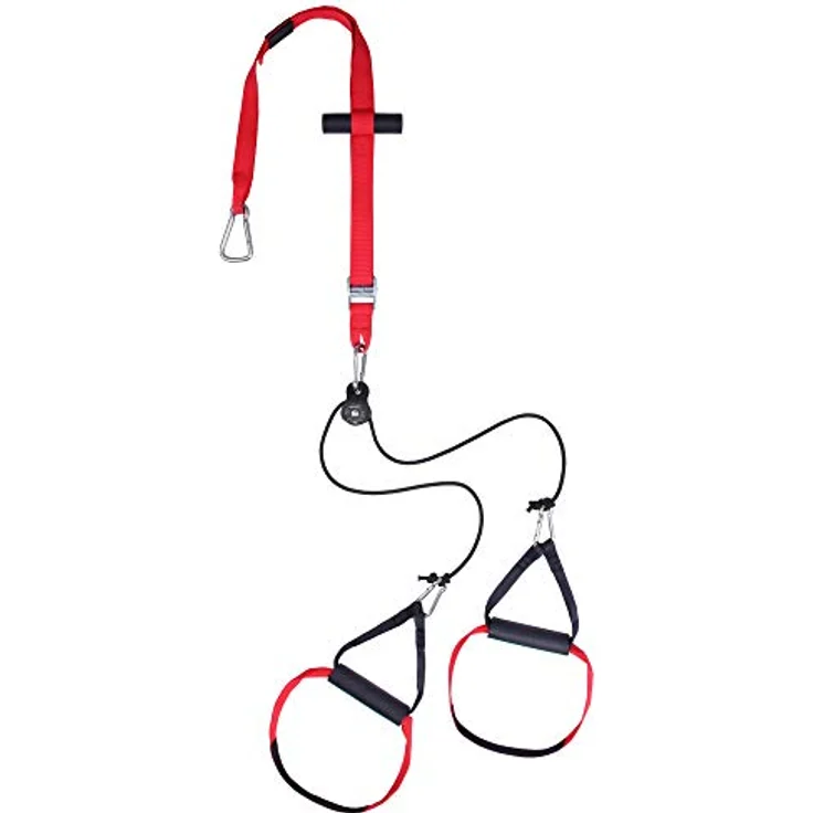 Variosling® Sling Trainer mit Umlenkrolle mit Griffschlaufen inkl. 2X Schlingentrainer DVD, Türanker, Poster Made IN Germany (Rotate) – Bild 4