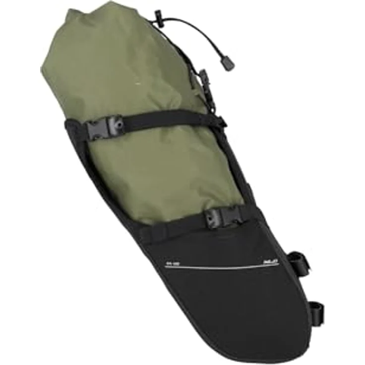 XLC BA-G02, wasserdichte Velotasche (15 l, Satteltasche) mit Kompressionsventil und elastischen Gurten für Gravel-Bike-Bikepacking – Bild 5