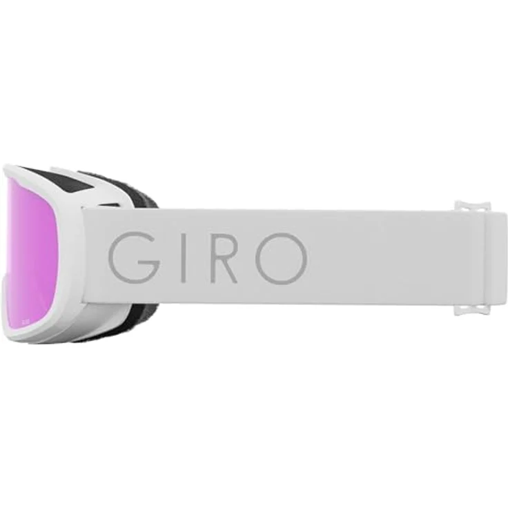 Giro Moxie Skibrille, weiß mit amber pink - 41% VLT S2 und gelb - 84% VLT S0, EXV Rahmen Design, zylindrische Scheibe, OTG friendly – Bild 2