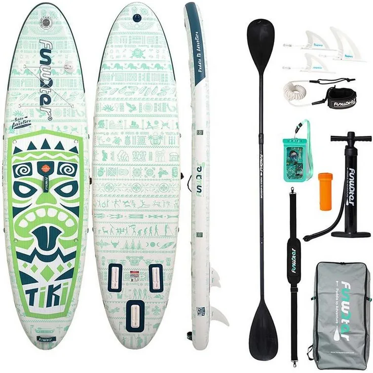 FunWater SUPFW05D, Stand Up Paddleboard für Anfänger und Fortgeschrittene, blau