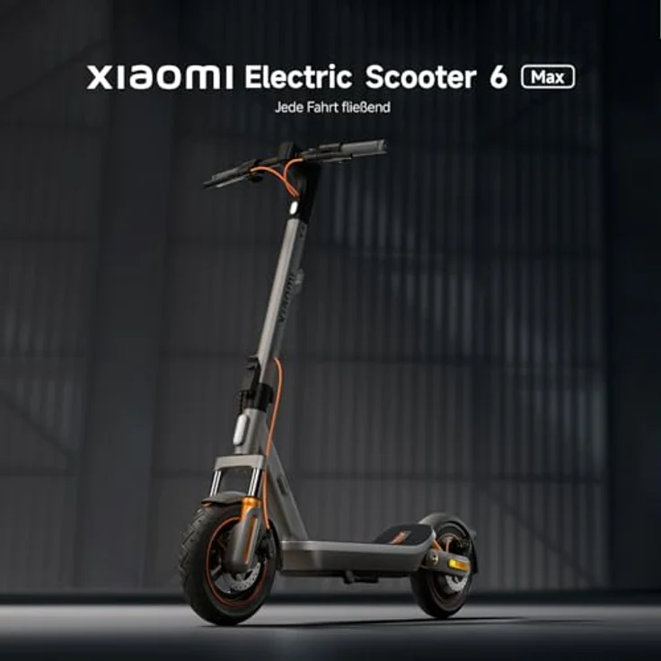 XIAOMI Electric Scooter 6 Max E-Scooter, 12 Zoll Tubeless, 70 km Reichweite, 1100W, Doppelscheibenbremse, TFT-Display, Grau – Bild 4
