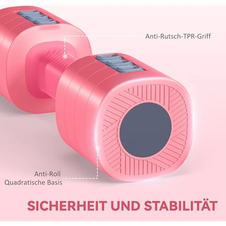 SPORTNOW 4-in-1 Verstellbare Hanteln, Kurzhantelset aus Metall mit rutschfestem Griff, 1-2,5 kg pro Hantel, quadratische Form, für Zuhause und Fitnessstudio – Bild 5