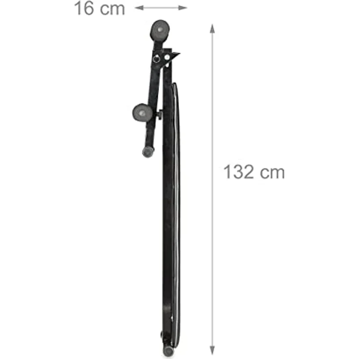 Relaxdays Sit Up Bank klappbar, 5-fach verstellbar, Bauchtrainer Bank, gepolsterte Beinfixierung, Trainingsbank, schwarz – Bild 5