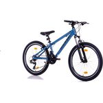 BERLIN BIKE MTB1, Mountainbike 24 Zoll für Kinder mit Shimano 21-Gang-Schaltung, blau