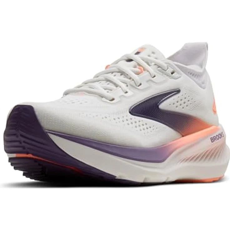 Brooks Glycerin 23, Laufschuhe mit fein abgestimmter Dämpfung, White/Mulled Grape/Clear 39 – Bild 1