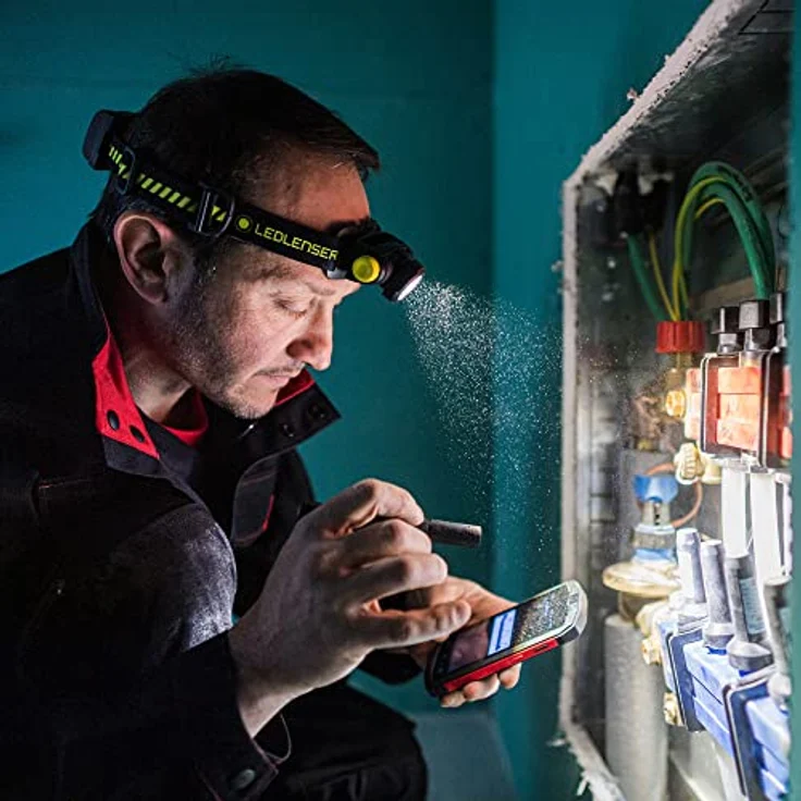 Ledlenser H5R Work, wiederaufladbare und dimmbare Profi-Stirnlampe mit 500 lm Lichtleistung, schwarz – Bild 6