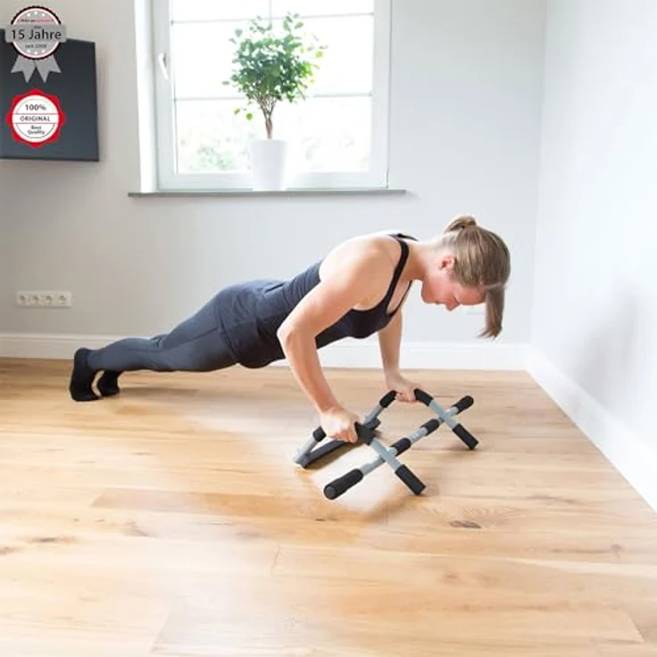 Ultrasport Unisex 4-1 Tür Klimmzugstange, Oberkörpertrainer, MultifunktionsTrainingsgerät für Zuhause und Büro Klimmzugstange, Rahmen Länge ab ca. 61 bis max. 81, Grau und Schwarz - Preisvergleich – Bild 3