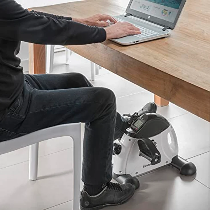 InnovaGoods® Stationäre Pedale, Heimtrainer mit Konsole und einstellbarem Widerstand, in Blau – Bild 5