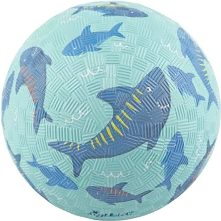 Sigikid Spielball Mini-Kautschuk Ball Hai, 12 cm, hellblau, für Kinder ab 1 Jahr – Bild 1