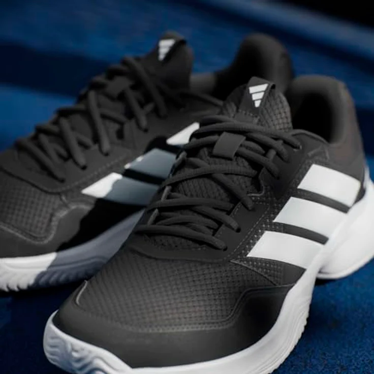 Adidas GameCourt 3 Allcourt Tennisschuh, Weiß/Core Black/Cloud White, LIGHTMOTION Dämpfung, abriebfeste Gummiaußensohle, TPU-Fersen-Clip – Bild 7