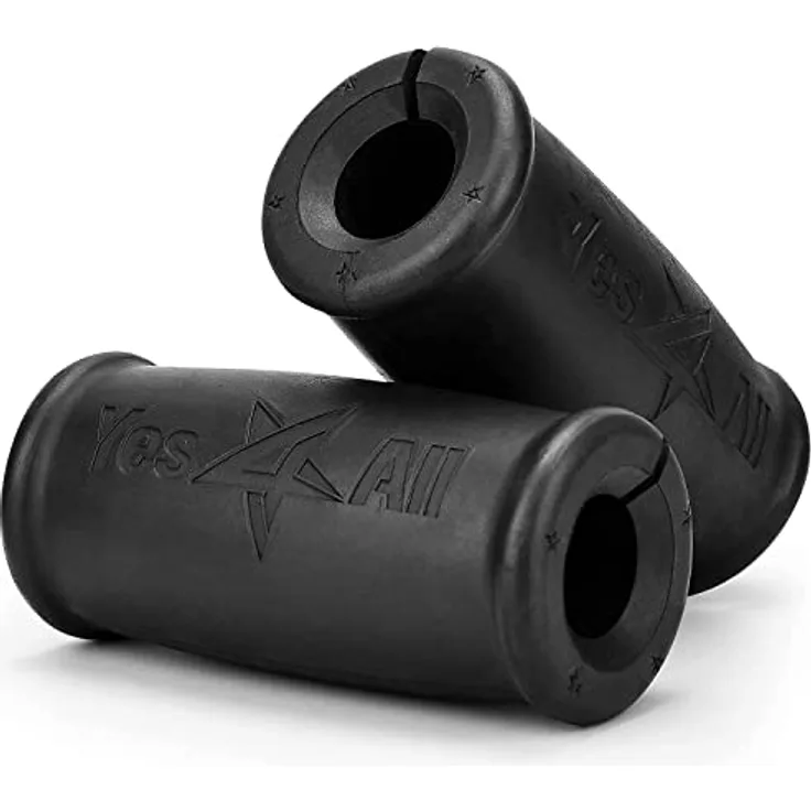 Yes4All Rubber Grips (Außendurchmesser 5,6 Cm), Dicke Hantelgriffe, für Bizeps Trizeps und armmuskulatur