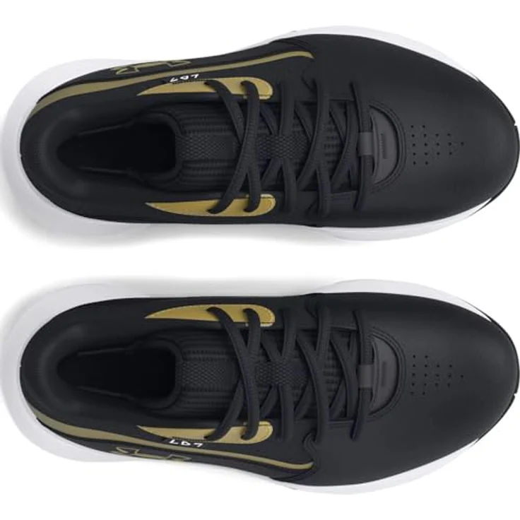 Under Armour Ua Ps Lockdown 7, Laufschuhe für Kinder mit optimalem Halt, atmungsaktivem Obermaterial und strapazierfähiger Gummisohle, schwarz, Größe: 2b – Bild 2