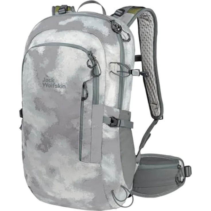 Jack Wolfskin ATHMOS Shape 24 Backpack, Silver All Over, nachhaltiger Wanderrucksack