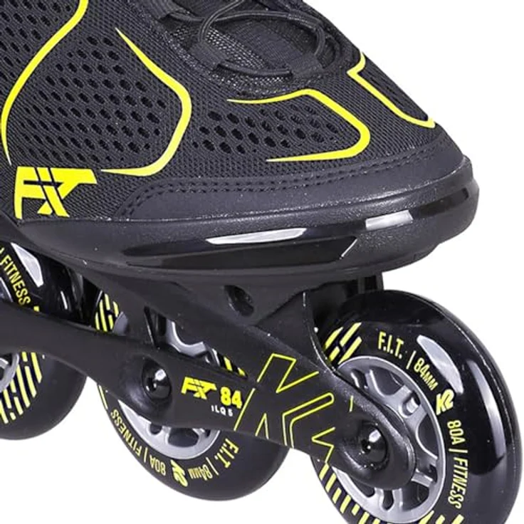 K2 FIT 84 SPEED ALU 1 Design 40.5, Fitness Rollschuhe mit ILQ5-Kugellager, Aluminium Schiene, 84 mm Rollendurchmesser, 80A Härte – Bild 5