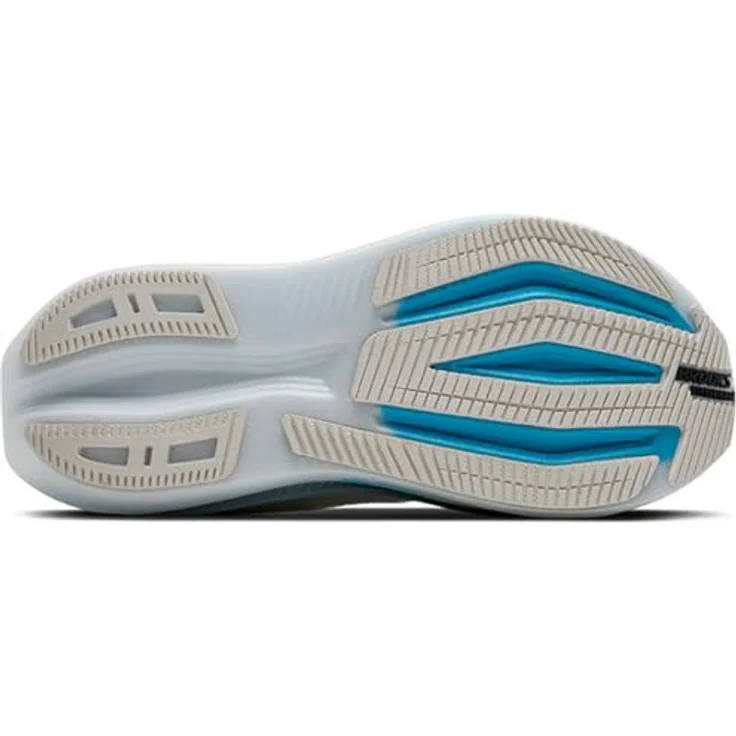 Brooks Glycerin Max 2, Neutrale Allround-Laufschuhe mit GlideRoll™-Rocker, atmungsaktives Mesh-Obermaterial, White/Orange/Green Blue Slate, Größe 48.5 – Bild 2