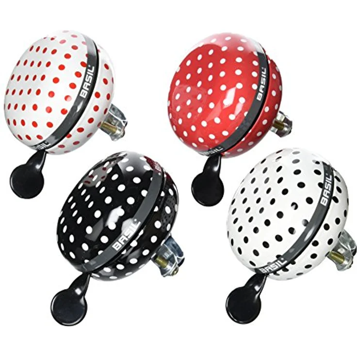 Basil Polkadot Big Bell Display, Kinderfahrradklingeln im 4er Set, geeignet für Elektrische und City-Räder, verschiedene Farben erhältlich – Bild 1