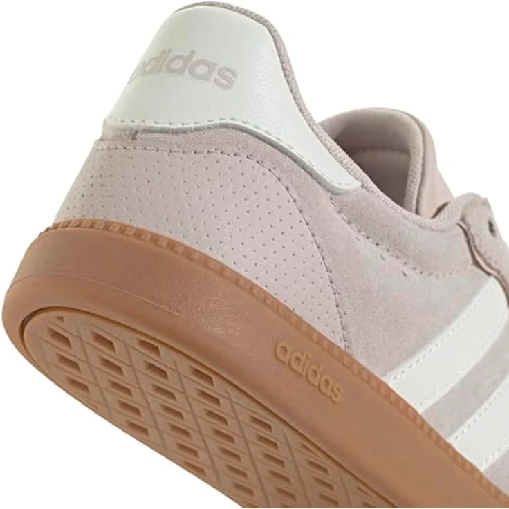 adidas Breaknet Sleek, Damen Laufschuhe, Weiß/Purty Mauve/Core White, Gummisohle, perforierter Vorfußbereich – Bild 4