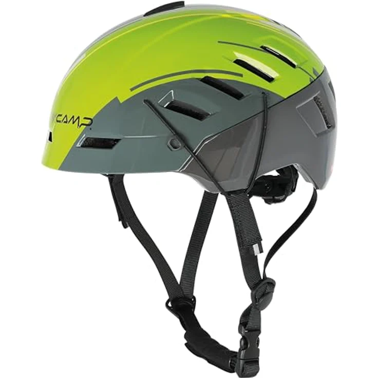 C.A.M.P. Voyager Skihelm, In-Mold-Konstruktion mit ABS-Außenschale, 54-58 cm, Basaltgrau/Grün, 17 Belüftungsöffnungen, abnehmbarer Ohrenschutz, herausnehmbare Polsterung – Bild 1