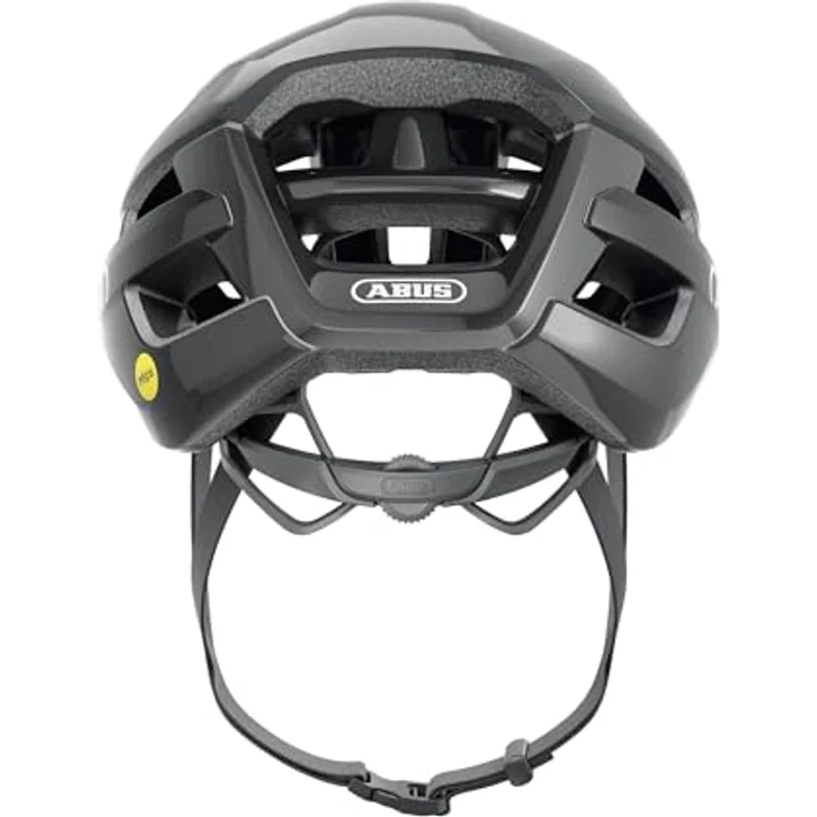 ABUS Rennradhelm PowerDome MIPS, leichter Fahrradhelm mit Belüftungssystem und Aufprallschutz, Schwarz Glänzend, Größe S – Bild 3