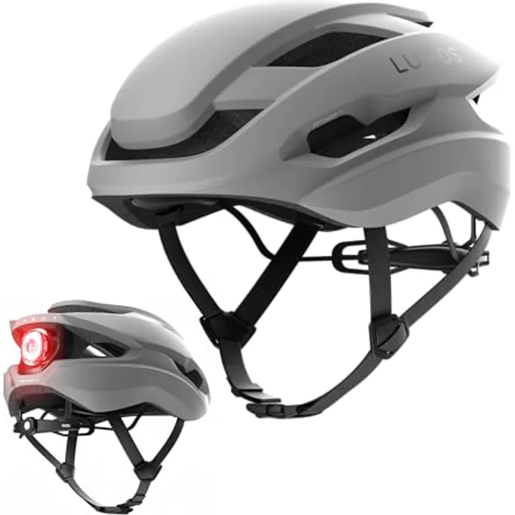 Lumos Ultra Fly + Firefly, Velohelm mit In-Mold Polycarbonatschale, 54 - 61 cm, inkl. abnehmbares Firefly LED Licht und 11 Belüftungsöffnungen