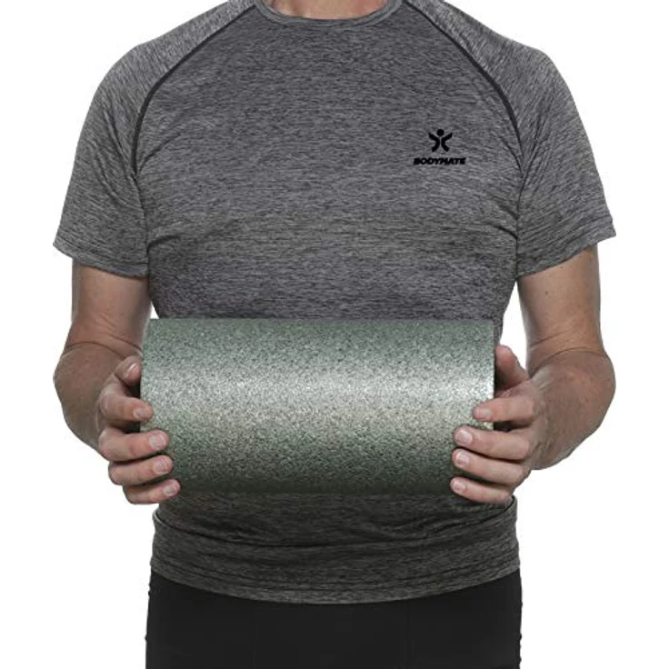 BODYMATE Faszienrolle Standard Mittel-Hart, Massage-Rolle zur Eigenmassage mit Gratis E-Book, Midnight-Green, 30x15cm – Bild 3
