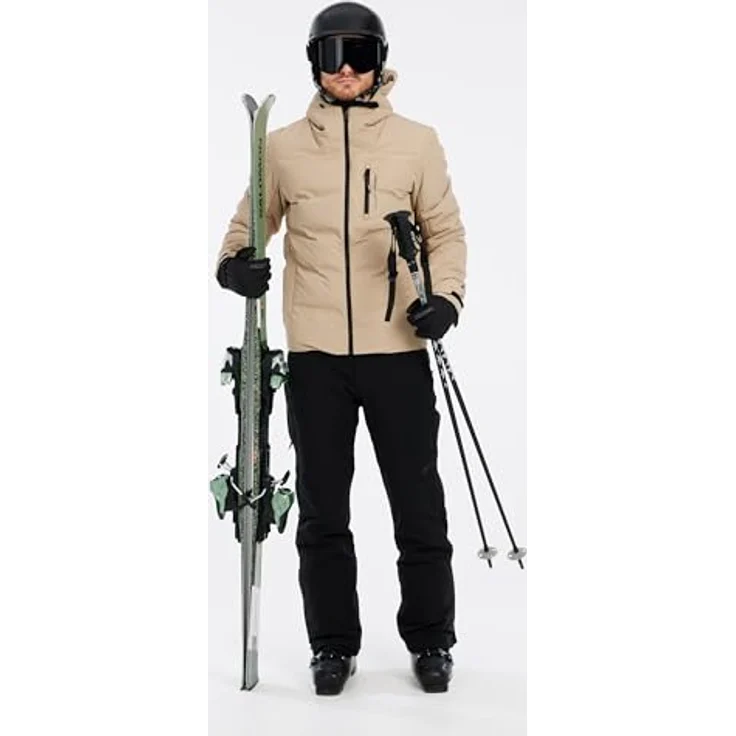 PROTEST PRTSUPERIOR24 Skijacke, wasserdicht 10.000 mm, atmungsaktiv 10.000 g/m²/24h, Slim Fit, BAMBOOBEIGE, Größe L – Bild 2
