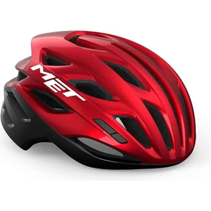 MET ESTRO MIPS Fahrradhelm, schwarz-rot glänzend, Größe M, mit MIPS-Technologie und optimaler Belüftung