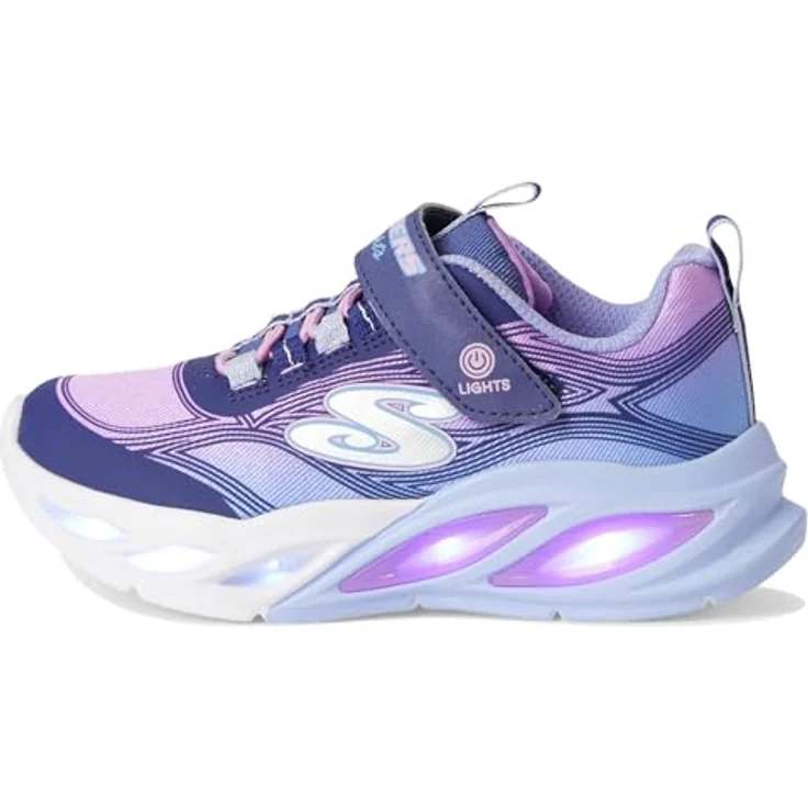 Skechers Cosmic Glow, Mädchen Laufschuhe mit funkelndem Mesh-Obermaterial, blau, mehrfarbig, Größe 30 – Bild 4