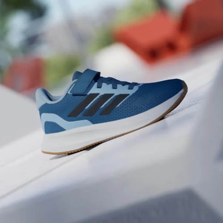 Adidas Runfalcon 5 Kids Schuh, leichter Laufschuh, einfach an- und auszuziehen, schwarz – Bild 9