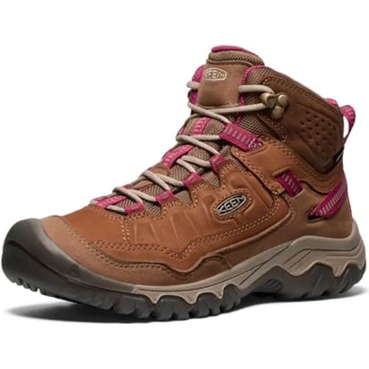 Keen TARGHEE IV MID WP, Robuster Wanderschuh in Bison/Beaujolais mit verschweißter Konstruktion und druckbelastungsresistenter Polsterung