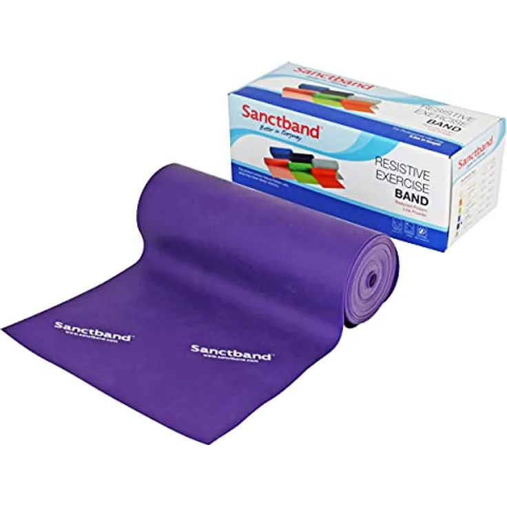 Sanctband Trainingsband 5,5m Pflaume, extra stark für vielseitiges Widerstandstraining, hypoallergen und langlebig