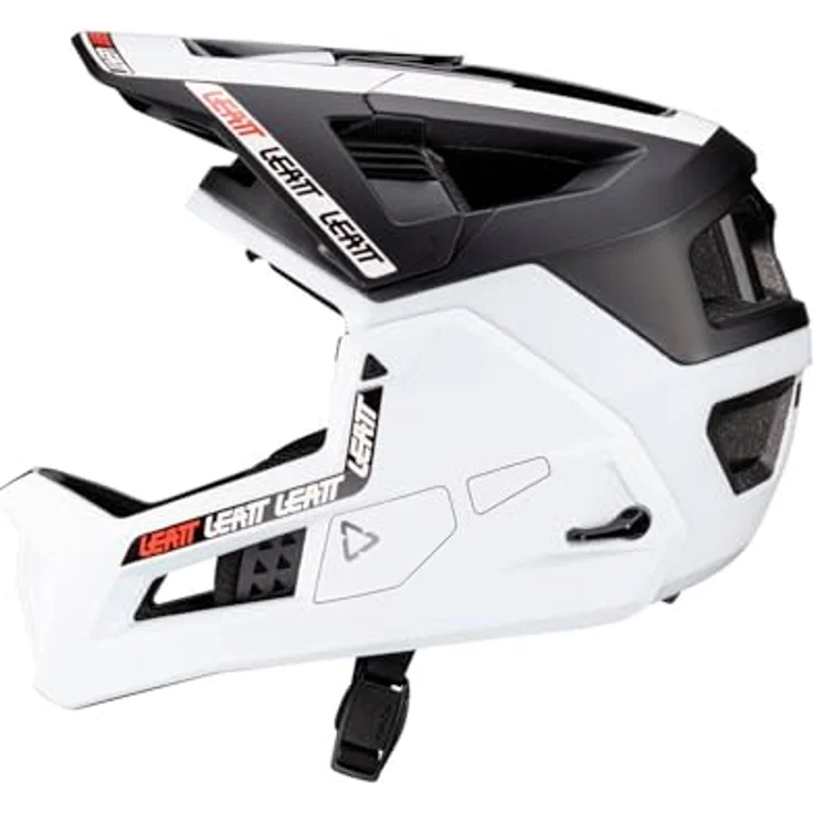 Leatt Helmet MTB Enduro 4.0, Vollgesichtshelm mit abnehmbarem Kinnbügel und 360°-Turbinentechnologie, weiß, Größe S – Bild 5