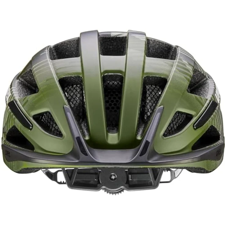 Uvex Air wing 2 cc, Unisex Fahrradhelm in Schwarz und Grün, 50-54 cm, leicht mit integrierter Sonnenblende und guter Belüftung – Bild 3