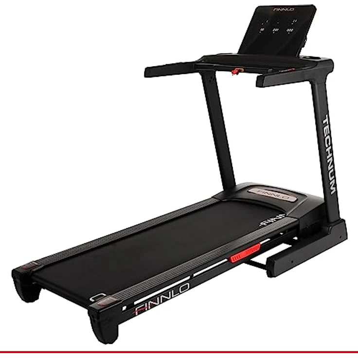 HAMMER Finnlo Laufband Technum, Klappfunktion, LED-Display, 30 Programme, Kinomap, Zwift, 5 PS, 20 km/h, 150 x 51 cm Lauffläche – Bild 1