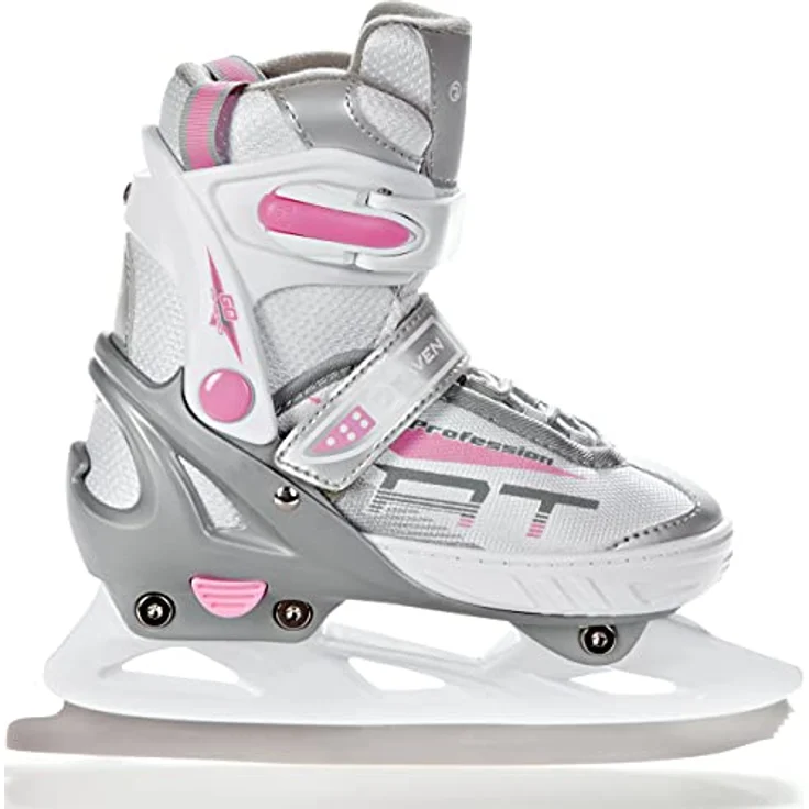 RAVEN Profession 2in1 Schlittschuhe/Inlineskates, verstellbar für Kinder und Erwachsene, White/Pink, Größe 35-39 (23cm-25,5cm), komfortabel mit Triple-Vent-System und sicherem Dreistufen-Verschlusssystem – Bild 4