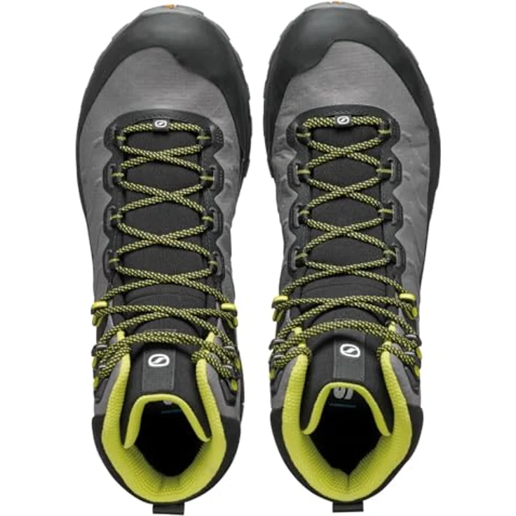 Scarpa Rush TRK LT GTX, Herren Wanderstiefel für Bergtouren, grau/lime, Größe 46,5 – Bild 3