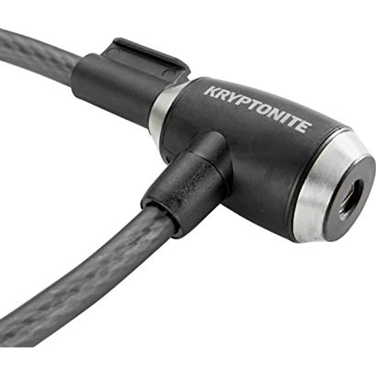 Kryptonite Veloschloss, 10mm flexibles Stahlkabel, 180cm, moderner Zylinder, Easy Click-Verriegelung, wettergeschützt – Bild 3