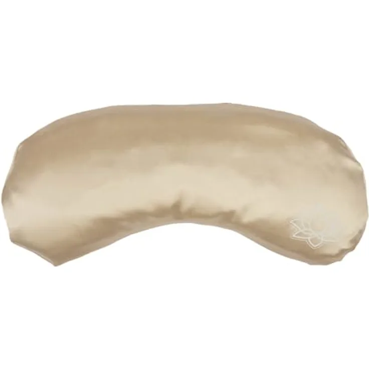 Bodhi Weiches Augenkissen mit Lavendel-Leinsamen-Füllung | Augenmaske für Yoga, Entspannung & Meditation | Seide, beige