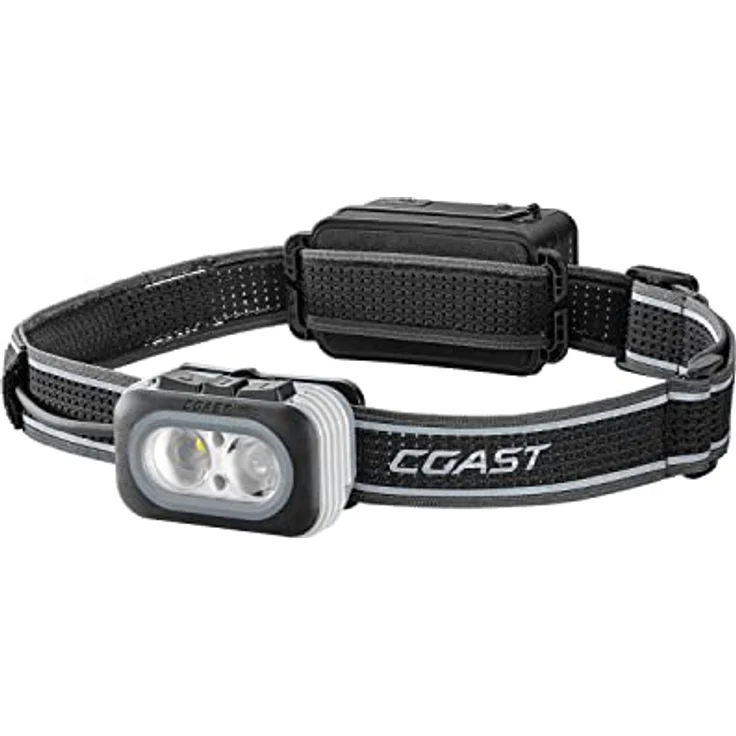 COAST RL20R Wiederaufladbare Stirnlampe mit Flood- und Spot-Optik, 1000 Lumen, rotes und grünes LED-Licht, stapelbares Batteriesystem – Bild 1