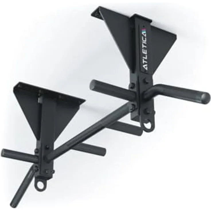 Atletica ATLETICA K8 Klimmzugstange Pull-up Bar | Deckenmontage | 4 Griffpositionen | Stabiler Stahlkonstruktion | Schwarz