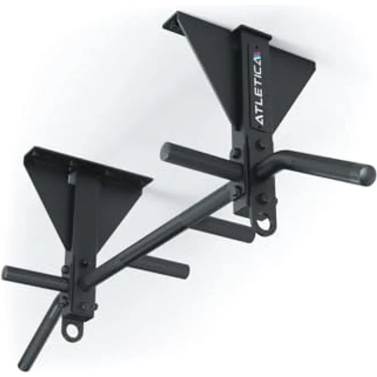 Atletica ATLETICA K8 Klimmzugstange Pull-up Bar | Deckenmontage | 4 Griffpositionen | Stabiler Stahlkonstruktion | Schwarz – Bild 1