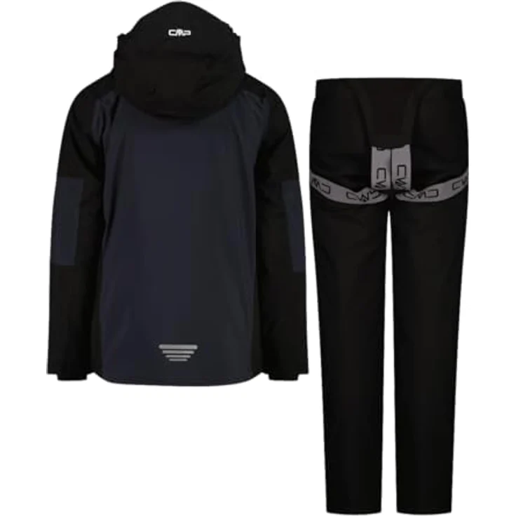 CMP Kinder Skiset Jacket and Pant, wasserdicht mit 10.000 mm Wassersäule, atmungsaktiv, inklusive reflektierenden Details und abnehmbarer Kapuze – Bild 2